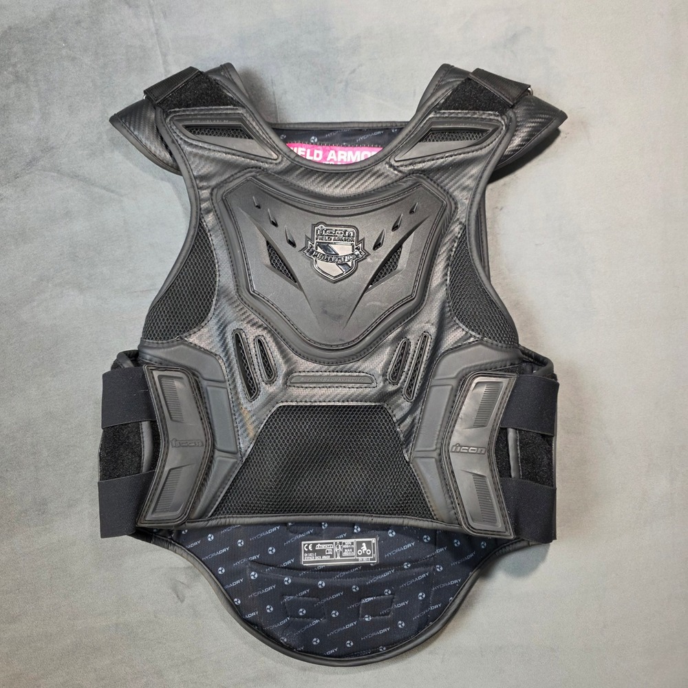 Icon Field Armor Stryker Vest Womens L-XL Black Motorcycle Body Protector D3O